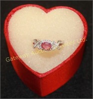 32-SG03 R100 Stearling Silver Ruby Ring