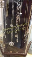 Jewelry box with assorted necklaces