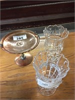 FLEMISH COPPER STAND W/ GOBLETS
