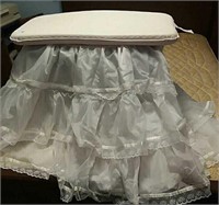 Baby bassinet pad and lace cover