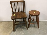Chair and stool lot