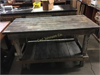 LARGE WOOD WORKING TABLE