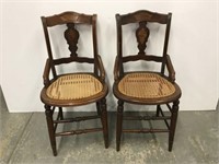 Pair of Victorian side chair