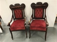 Pair of Victorian arm chairs