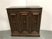 Console with black marble top