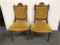 Two matching Victorian chairs