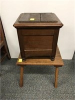 Child size table and antique potty