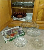 Glass plates, trays, bowls & egg plate