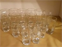 Drinking glasses  4", 5.5", 6.5" Tall