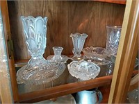Glass vases, bowls, toothpicker