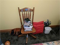 Oak Desk Chair Books Etc As Shown