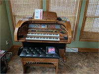 Lowrey Stardust Electronic Organ And Bench