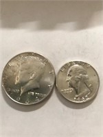Uncirculated Silver Quarter & Silver Half Dollar