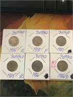10 Buffalo Head Nickels