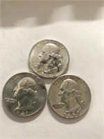 3 Uncirculated Quarters