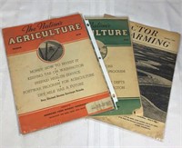 Lot of three 1940s agricultural magazines