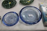 2 Whitefriars blue bowls.