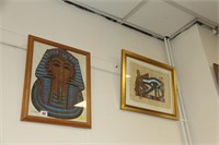 3 Egyptian papyrus pictures.