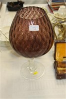Large amethyst brandy bowl vase.