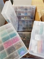 LARGE LOT OF BEADS AND JEWELRY MAKING SUPPLY