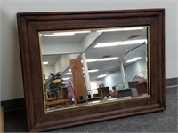 LARGE WEAVED WALL MIRROR