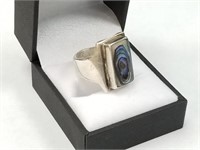 STERLING SILVER & ABALONE RING