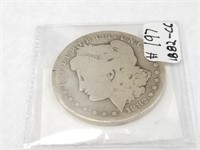 1882-CC MORGAN SILVER DOLLAR COIN