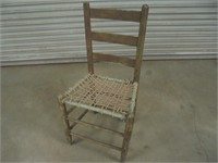 Ladder back rope bottom chair