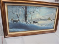 Nina Phillips framed oil painting