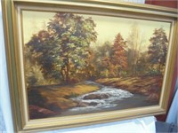 E. Lancaster framed oil painting
