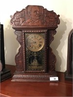 Rare Antique Adm. Dewey Gingerbread Mantle Clock