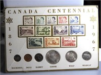 1867 - 1967 Coin & Stamp Set