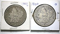 2X 1900 "o" US Silver Dollars