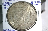 1891 "s" US Silver Dollar