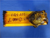 Bream Country Wooden sign our of ONE PC of WOOD