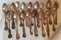 Sterling silver spoon collection - 17 spoons