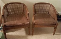 Matching woven back & bottom chairs (2)