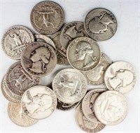 Coin 20 Washington Silver Quarters