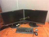2 Monitors, Keyboard
