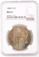 Coin 1884-O Morgan Silver Dollar NGC MS63