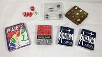 Wooden Tic Tac Toe, Phase 10, playing cards, 4
