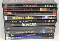 Lot of 10 DVDs, Manhunter Hannibal Red Dragon