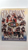 Super Bowl XXXII Denver Broncos framed poster 20"