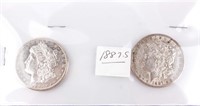 Coin 2 Morgan Silver Dollars 1887-S