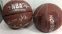 2 Autographed Spalding Basketballs