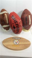Lot of display football, official NFL, AFL and WFL