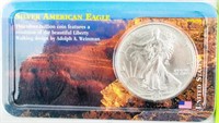 Coin 1993 American Silver Eagle BU Carded