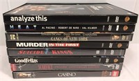 Lot of 8 DVDs, Analyze This, Heat, Gangs of