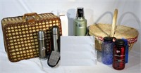 Picnic Chest & Basket with Extras For Spring Hike