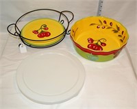 Temp-Tations Ceramic 2.5 Qt Dish W/ Plastic Lid